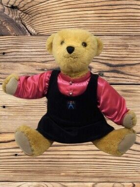 VTG 1994-1998 MISS AMERICAN GIRL 16" JOINTED BEAR WITH OUTFIT - PLEASANT COMPANY